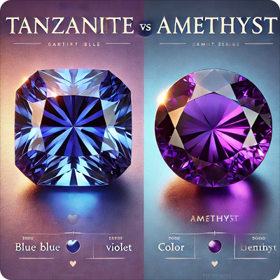 gem amethyst and tanzanite