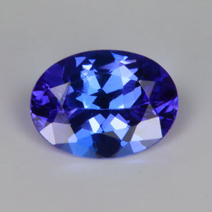 oval cut violet blue tanzanite gemstone