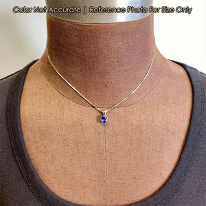 blue violet oval tanzanite gemstone pendant size