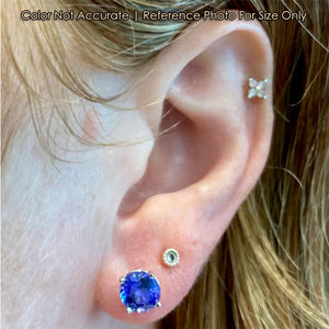 white gold tanzanite stud