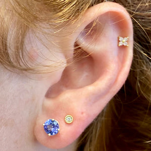 tanzanite earrings round brilliant