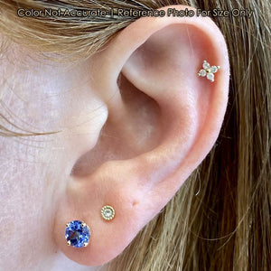 tanzanite violet blue yellow gold earrings size