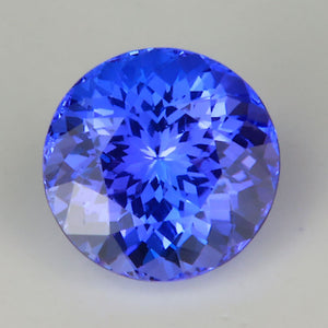 tanzanite gemstone round brilliant cut