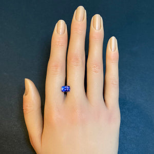 antique cushion tanzanite gemstone