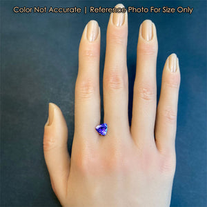 tanzanite gemstone trilliant cut size