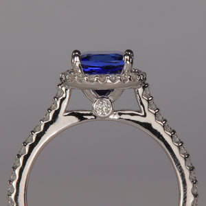 tanzanite diamond and white gold ring