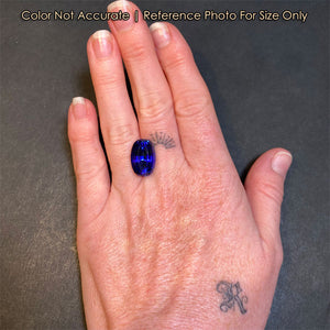 antique cushion violet blue tanzanite size