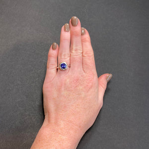 14k white gold tanzanite ring