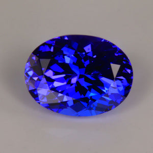 oval cut tanzanite violet blue