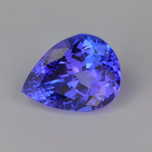 blue violet color pear shape brilliant cut tanzanite gemstone