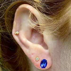 gemstone earrings tanzanite in white gold