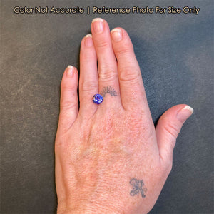 round brilliant cut tanzanite gemstone