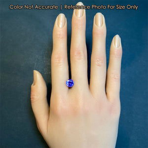 round tanzanite gem size