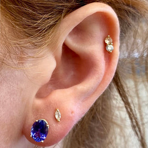 oval tanzanite earrings