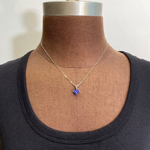 tanzanite pendant in white gold