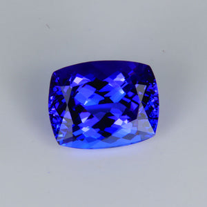 tanzanite gemstone antique cushion blue violet