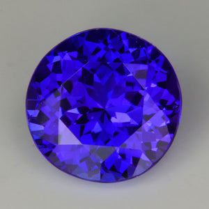 round brilliant cut tanzanite gemstone blue violet