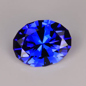 mostly blue oval cut tanzanite rare gemstone beautiful
