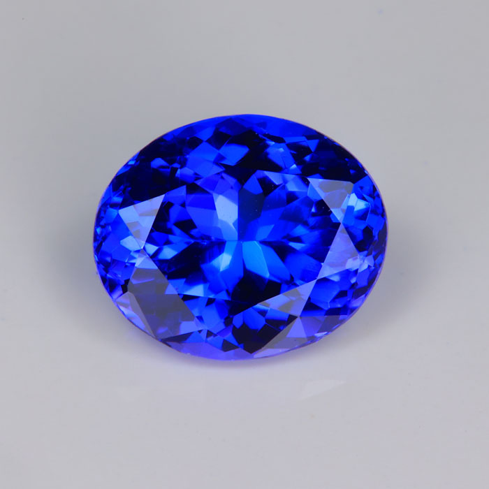 blue tanzanite gemstone oval cut 