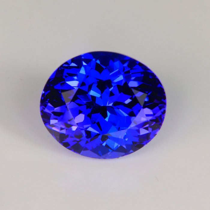 oval big blue tanzanite gemstone
