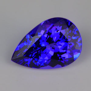 pear shape tanzanite blue violet color