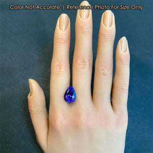 pear shape brilliant tanzanite gemstone size