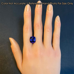 gemstone on hand tanzanite