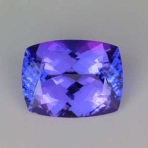 blue violet antique cushion tanzanite gemstone