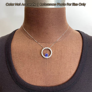 tanzanite and diamond pendant size to form