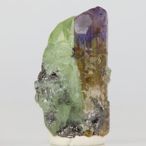 Tanzanian Green Diopside and Tanzanite Crystal