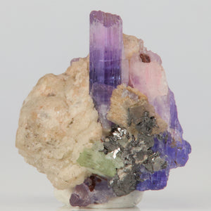 Raw Purple and Pink Tanzanite Crystal specimen