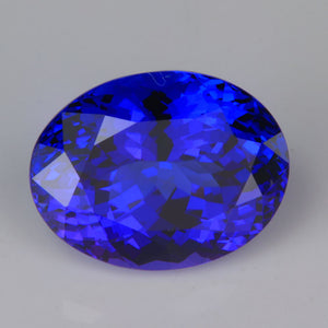 violet blue oval cut rare tanzanite gemstone