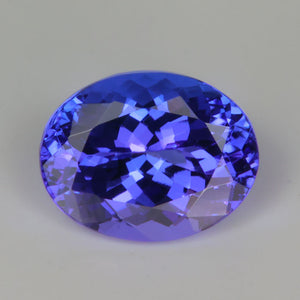 violet blue oval cut tanzanite gemstone