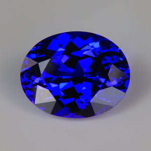 beautiful tanzanite gemstone mostly blue oval cut