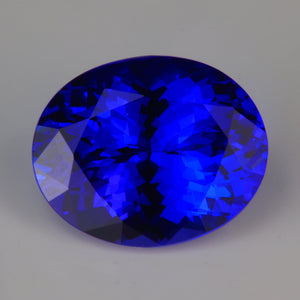 violet blue tanzanite gemstone oval cut