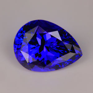 tanzanite gemstone pear shape blue violet