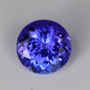 tanzanite gemstone round brilliant cut