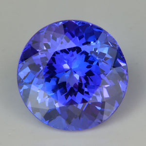 round brilliant 50 50 split color tanzanite gemstone