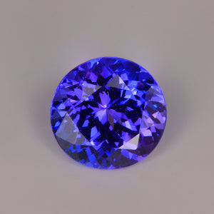 blue violet tanzanite gemstone round
