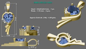 Trio for pendant and earrings