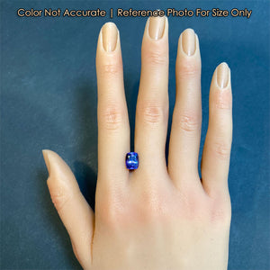 violet blue tanzanite gem size reference