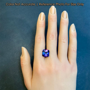 tanzanite gemstone on hand