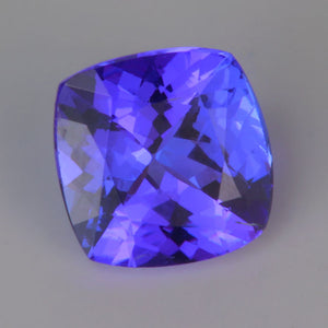 blue violet square cushion tanzanite