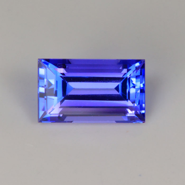 blue violet rectangular step cut tanzanite
