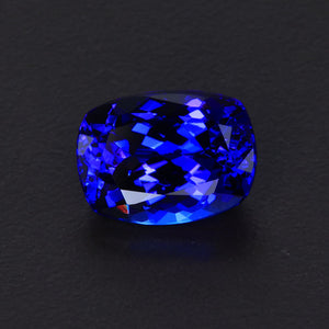 antique cushion tanzanite gemstone violet blue