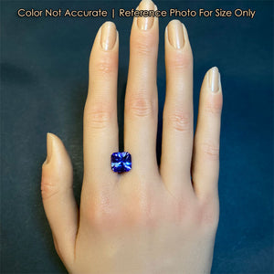 tanzanite gem on hand