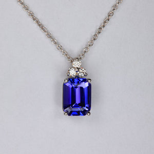 tanzanite pendant diamonds