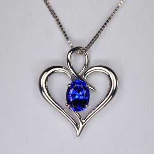 Tanzanite Heart Pendant 1.53 Carat
