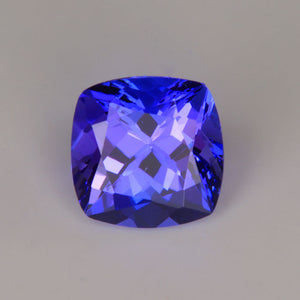 blue violet square cushion tanzanite gemstone