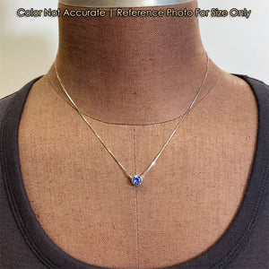 white gold bezel tanzanite gemstone necklace